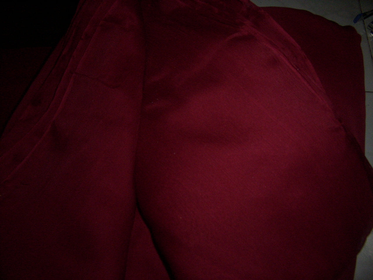 red wine silk chiffon fabric 44&quot;