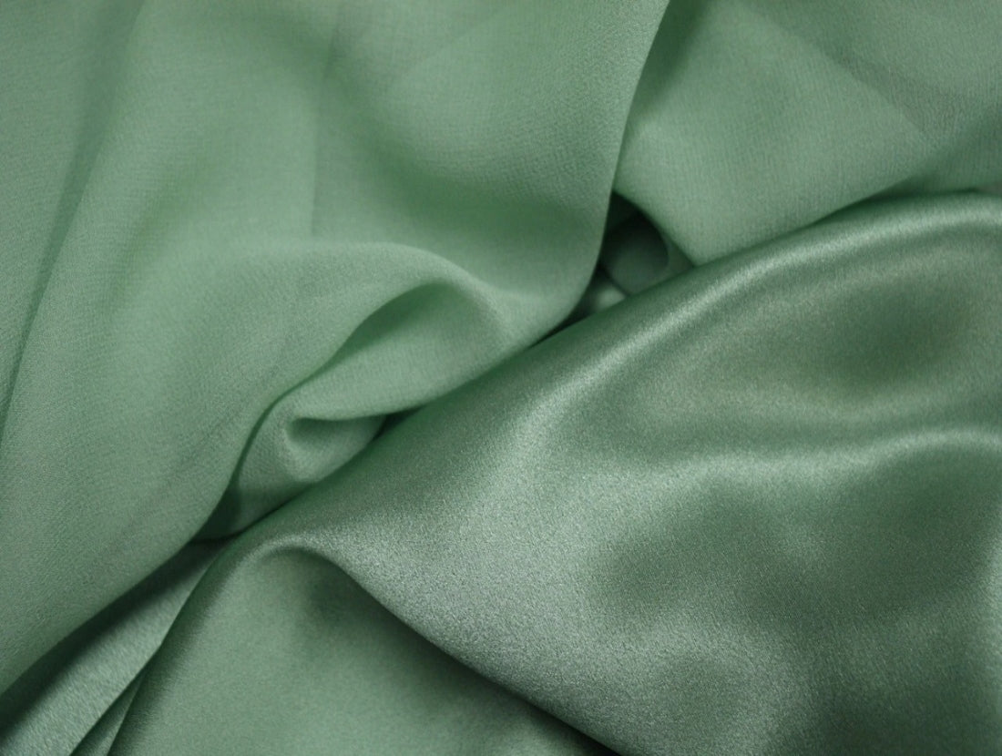 Bamboo Green viscose modal satin weave fabric ~ 44&quot; wide.(24)