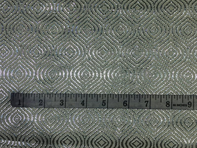 Brocade fabric Ivory &amp; Metallic Silver Color 44" wide BRO257[5]