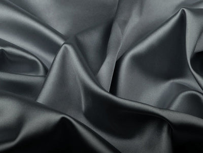 Dark Lead Grey viscose modal satin weave fabric ~ 44&quot; wide.(25)