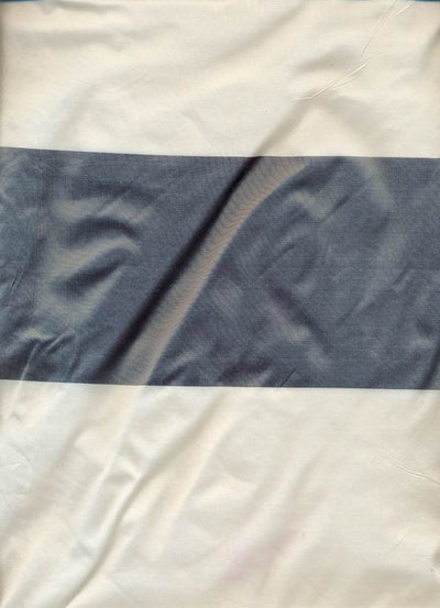 silk taffeta ivory / charcoal grey 4&quot; wide 54&quot; wide