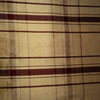 100% silk dupion gold and burgundy Plaids fabric 54&quot; wide
