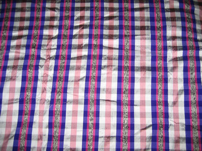 Silk Dupioni Multi Colour Plaids Fabric 44&quot; width