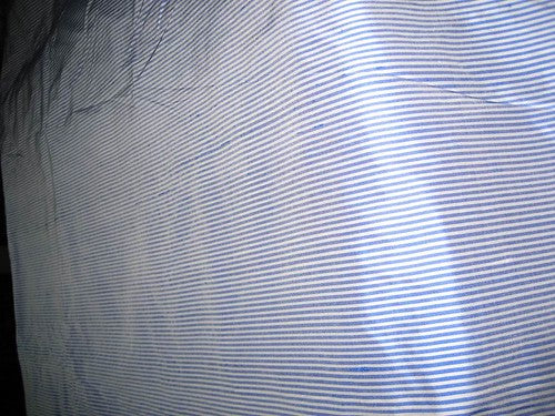 Royale Blue And White Stripe~Silk Taffeta Width 54&quot; Taf 122