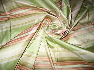 Multi colour gorgeous stripe SILK TAFFETA FABRIC~54&quot; wide