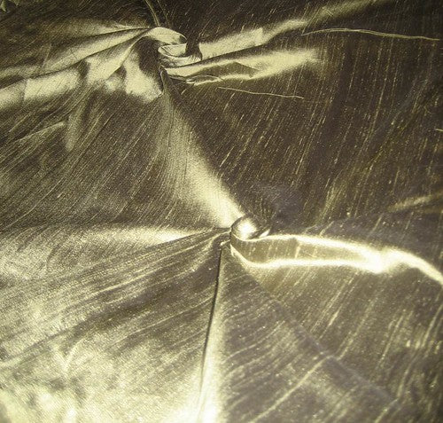 Dark Green x Gold Silk Dupioni~54&quot;