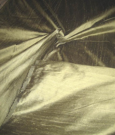 Dark Green x Gold Silk Dupioni~54&quot;