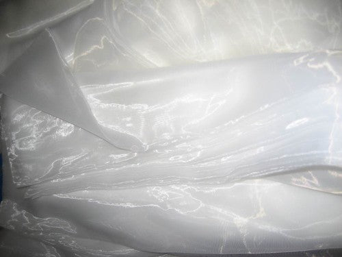 Pure White Polyester Organza Fabric~Width 110&quot; wide