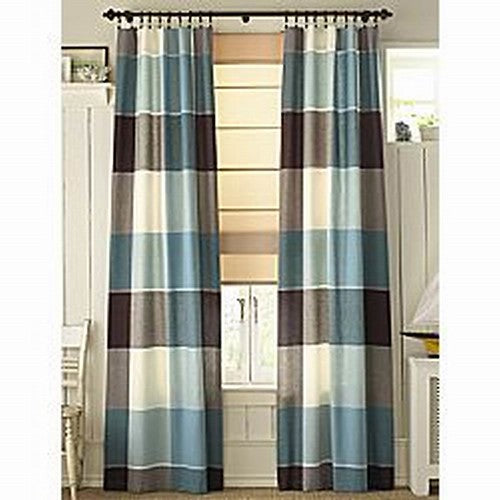 SILK DUPION STRIPE BLUE AND IVORY  54" DUPS31