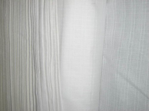 Pure White Cotton Organdy Plaids~Width 44&quot; wide