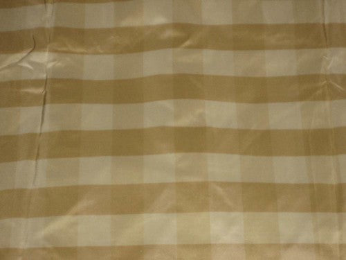 SILK TAFFETA FABRIC 54&quot; Beige &amp; cream colour gorgeous plaids