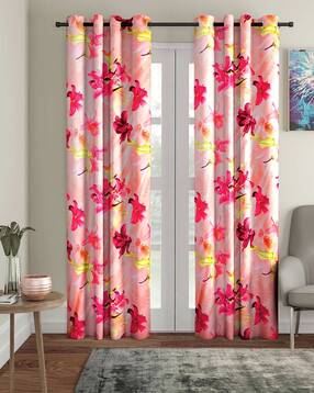 satin print ivory with red and pink flowers 58&quot; wide  [roll]