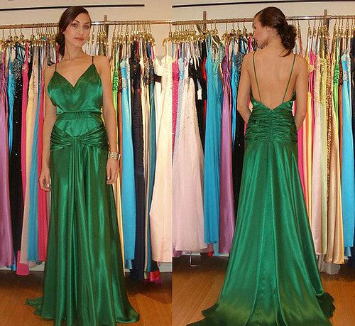 green emerald velvet dress Dupioni Tie Front Fit And Flare Dress In Sage main image 0