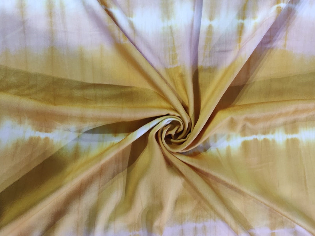 Tencel Dobby Tie Dye Yellow X White [marble] color Print ~ 58&quot; wide