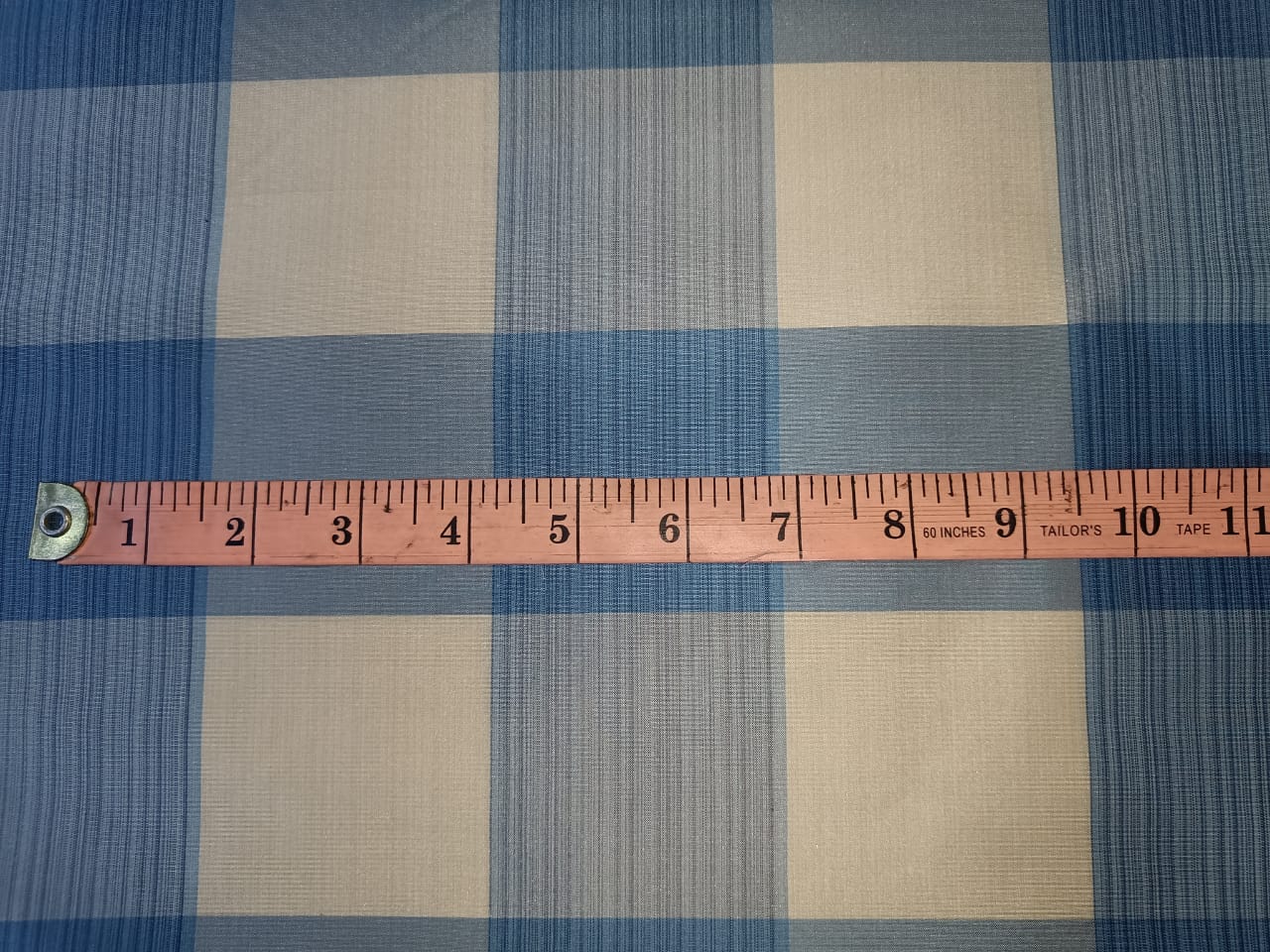 SILK TAFFETA FABRIC IVORY CREAM GREY DARK GREYISH BLUE COLOR PLAIDS-54&quot; wide TAFC47[1]