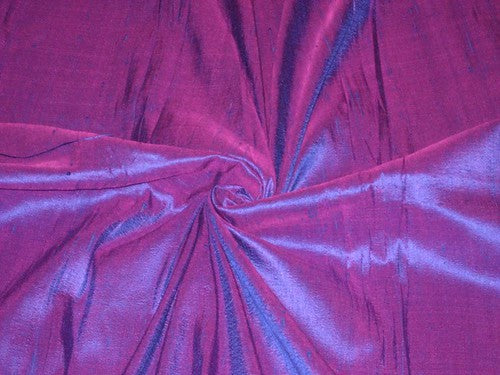Purple with Fushia Pink Shot~Silk Dupioni~44 WITH SLUB