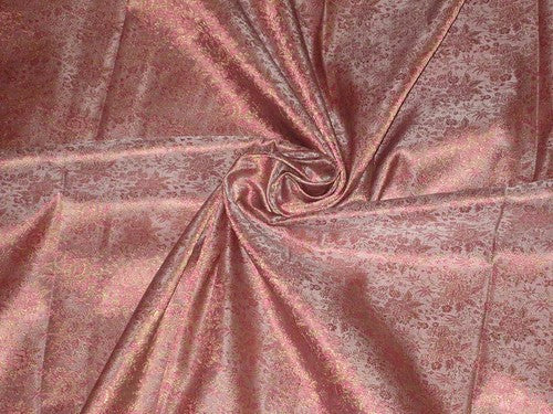 Silk Brocade~Rose Pink floral design BRO8[1]