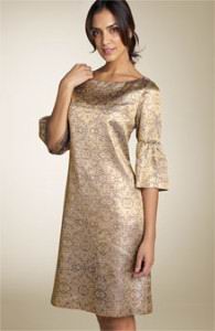 Pure Heavy Silk Brocade Fabric Dark Red &amp; True Gold 36&quot;