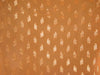 Polyester georgette fabric with metalic silver & gold jacquard~Sunny Orange colour