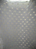 Polyester georgette fabric with metalic silver &amp; gold jacquard~Pure White colour