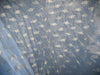 Polyester georgette fabric with metalic silver &amp; gold jacquard~Powder Blue colour