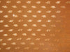 Polyester georgette fabric with metalic silver & gold jacquard~Sunny Orange colour