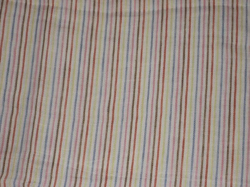 100% Chambray Multi colour Linen horizontal stripe Fabric 59" wide[1031]