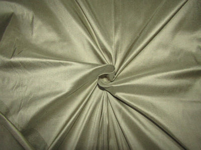 100% Pure silk dupion FABRIC DUSKY GREEN COLOR 54" wide DUP294