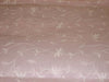 100 % Cotton organdy fabric embroidered pink colour w/white machine embroidered 44" wide[959]