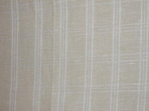 Beige & Cream Colour Chambray Linen~Plaids~58 Width.&quot;