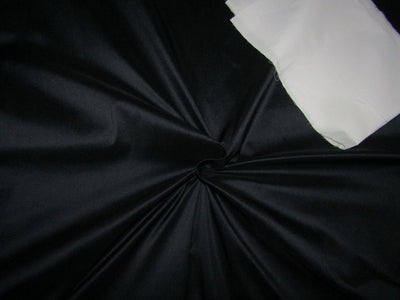 100% Pure silk dupion FABRIC BLACK NAVY COLOR 54" wide DUP295