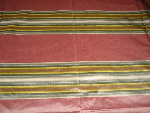 SILK TAFFETA FABRIC 54&quot;-multi colour gorgeous horizontal stripes