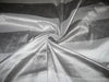 silk dupioni silk 54&quot; width -Steel Grey &amp; Silver colour stripes