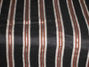 silk dupioni silk 44&quot; Black,Brown &amp; White colour stripes