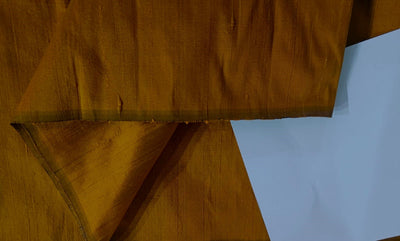 100% PURE SILK DUPIONI FABRIC COPPER  54" wide WITH SLUBS MM111[3]