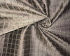 100% silk dupion gold x black ribbed plaids fabric 54&quot; wide