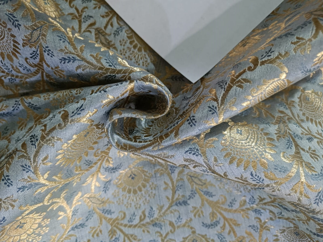 Brocade fabric Floral metallic Gold floral 44&quot; wide