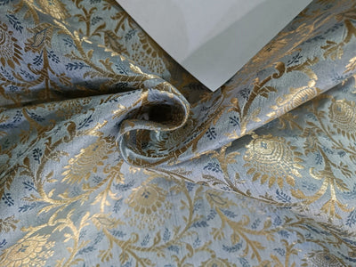 Brocade fabric Floral metallic Gold floral 44&quot; wide