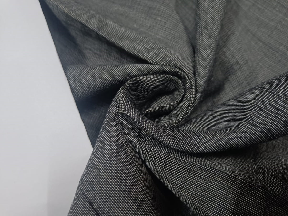 two tone linen{iridescent} fabric black x white colour 54&quot; wide
