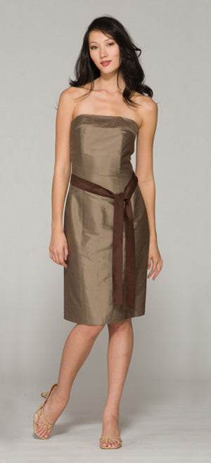 Silk dupioni fabric Taupe color 54" wide DUP40[3]