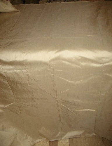 100% silk dupioni silk FABRIC Cream color 54" WIDE DUP21