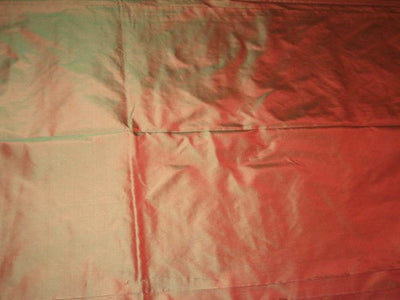 SILK TAFFETA FABRIC ~Orange with Green shot 54&quot; wide