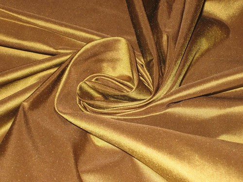 SILK TAFFETA FABRIC BRONZE WITH BROWN SHOT color 54" wide TAF14