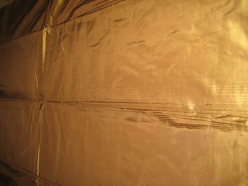 SILK TAFFETA FABRIC BRONZE WITH BROWN SHOT color 54" wide TAF14