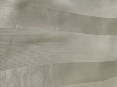 Georgette white with silver lurex stripes Fabric 44&quot; wide