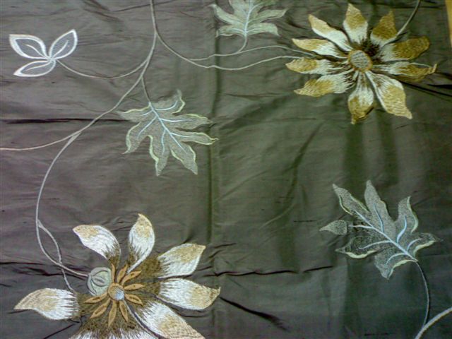 Embroidered Dupioni Silk MED-151/8 Fabric