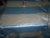 Silk dupioni pastel stripes BLUE AND IVORY CREAM for drapes 54" DUPS37