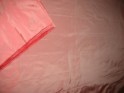 100% SILK TAFFETA FABRIC Candy pink with red shot TAF47 54&quot; wide