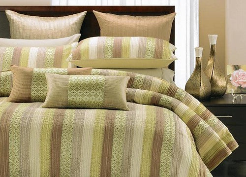 100% Pure Silk Taffeta Fabric Shades of Green plaids 54&quot; wide