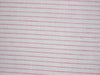 Superb Quality Linen Club White with baby pink horizontal pin stripes fabric~ 58 wide